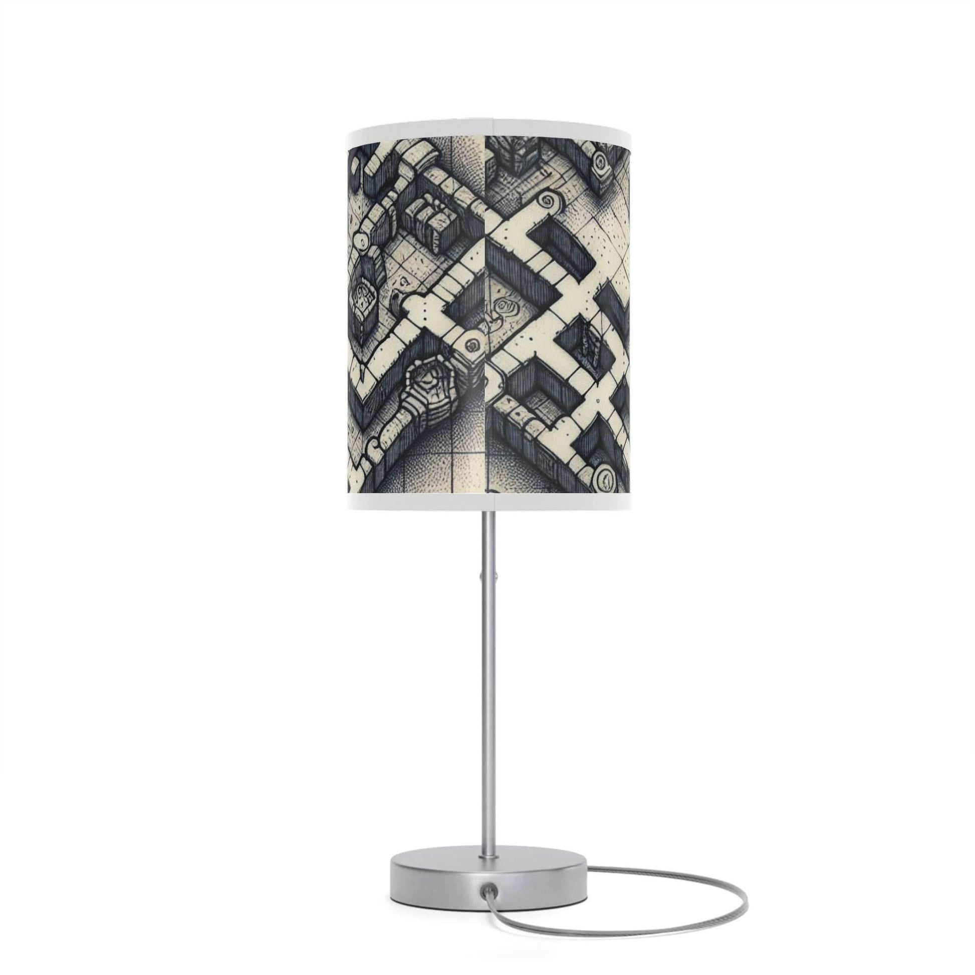 Dungeon map. Lamp on a Stand, US|CA plug - White / Silver / One size