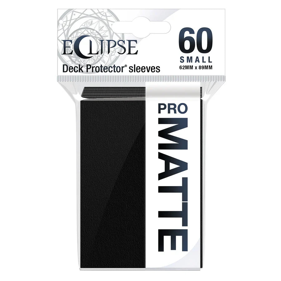 Eclipse Matte Small Deck Protector Sleeves (60ct) (Jet Black)
