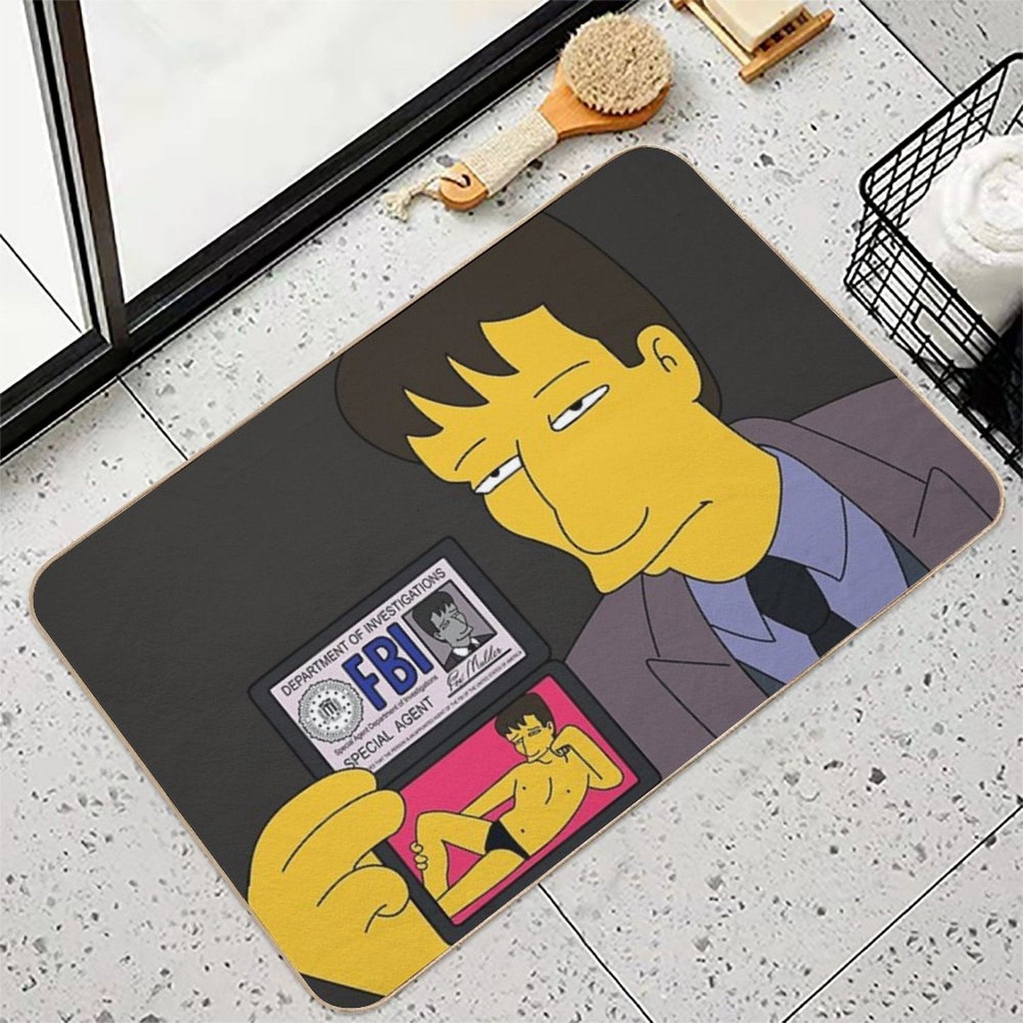 Agent Mulder FBI  Anti-Trip Bath Mat