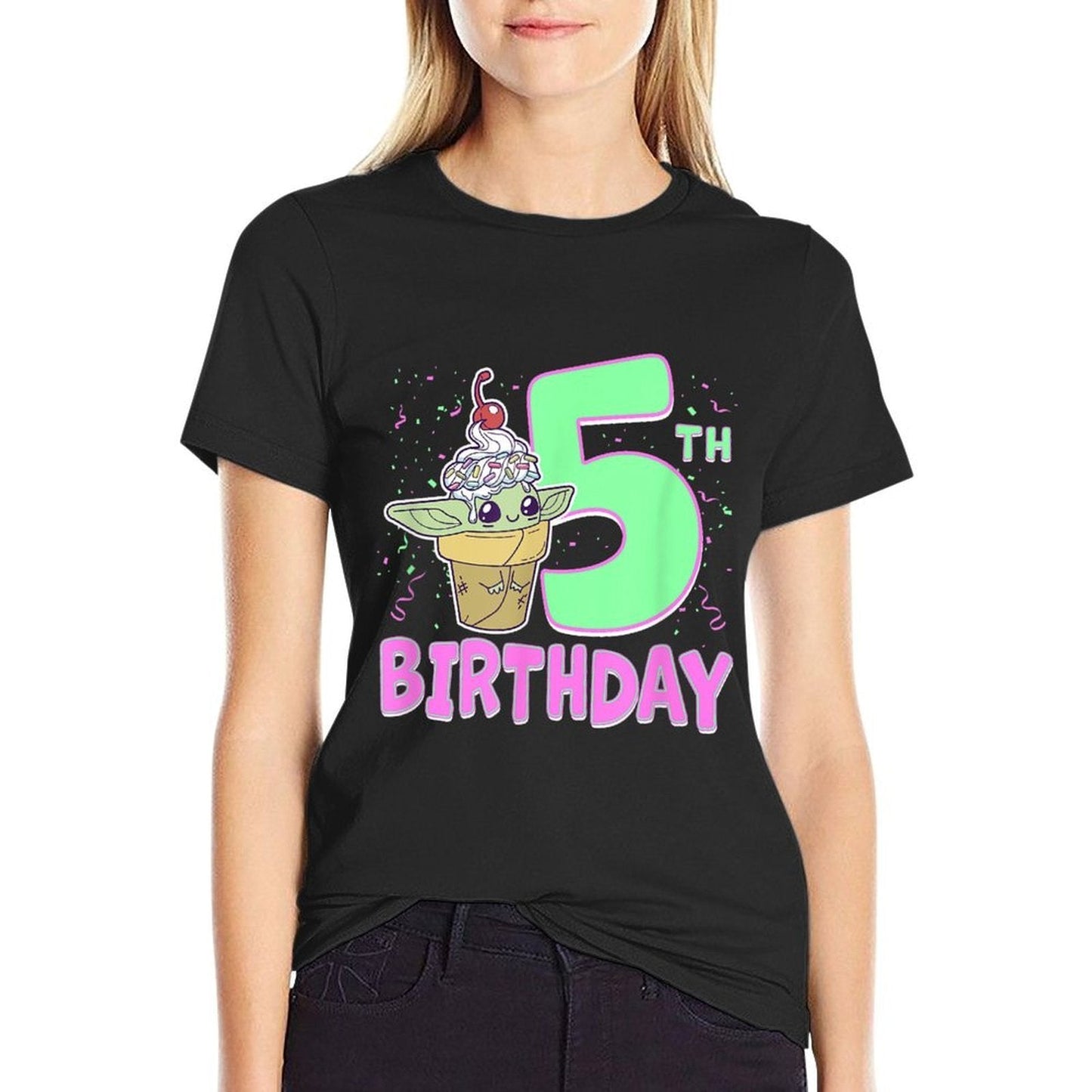 Star Wars The Mandalorian Grogu 5th Birthday Treat  Odor-resistant T-Shirt