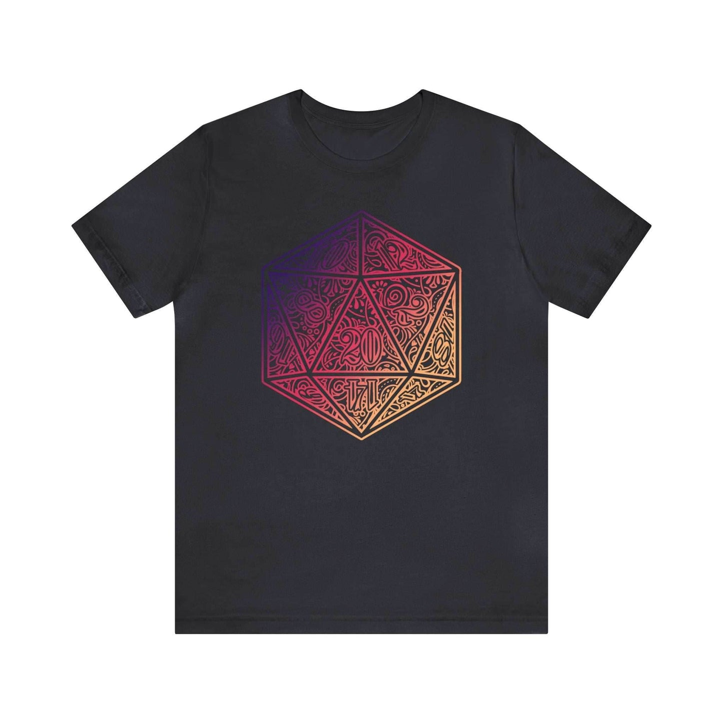 Ombre Ornamental Dice Shirt - Dark Grey / S