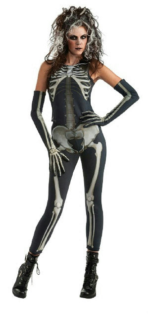 Skelee Girl Adult Skeleton Costume Size Large
