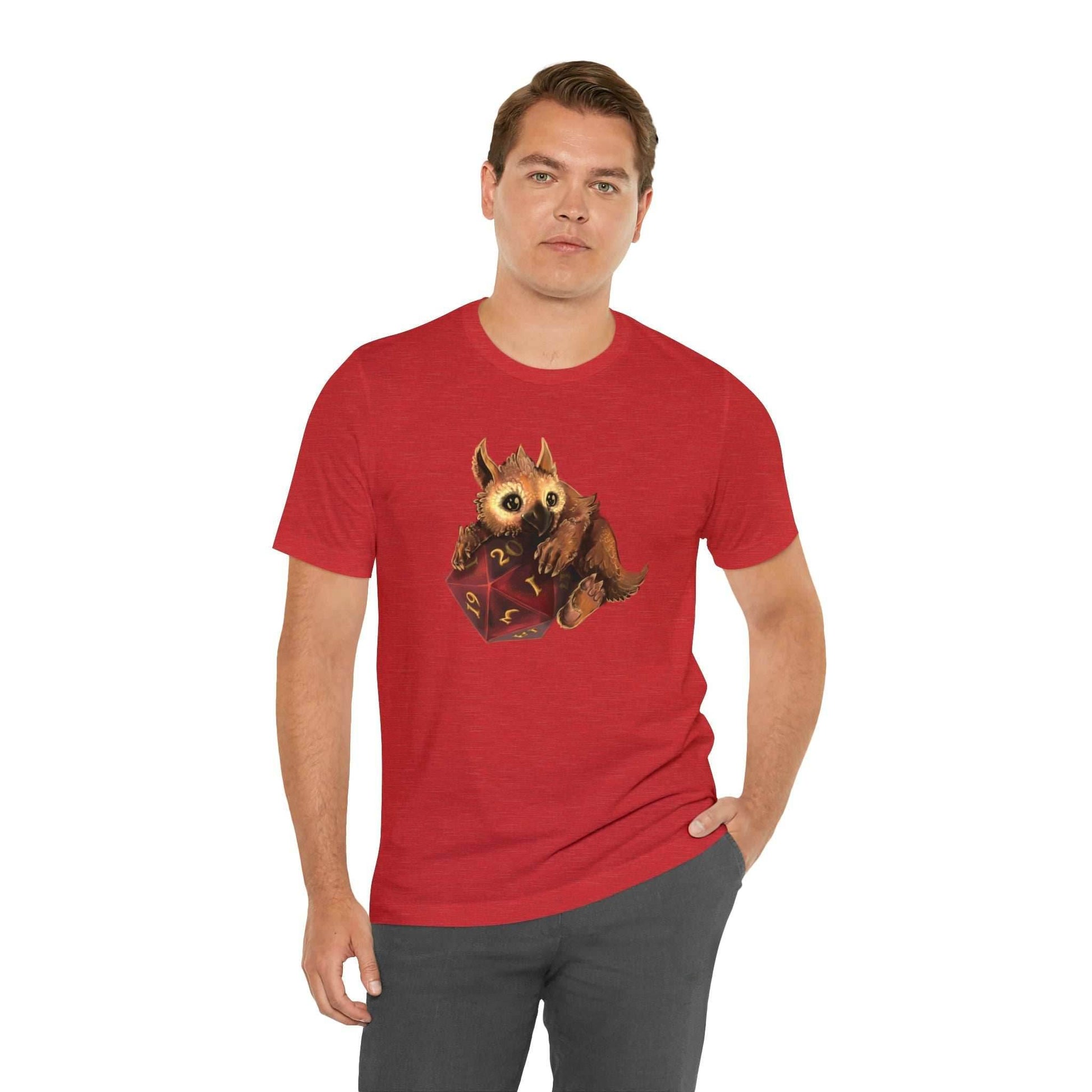 Owliver with High Variance D20 Short Sleeve Tee - Athletic Heather / S