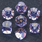 Bear Dice DND Multi-Sided Engraved Glass Gemstone Dice Set