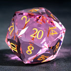 Bear Dice DND Multi-Sided Engraved Glass Gemstone Dice Set