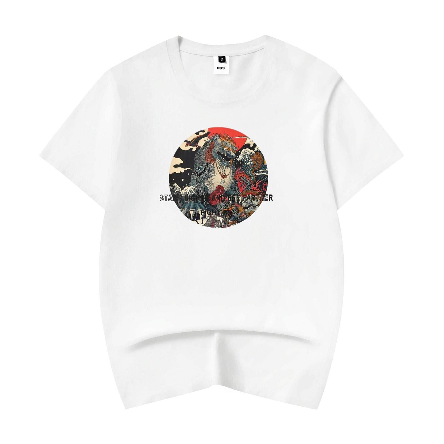YeT006 Stone Lion Tee - White / S