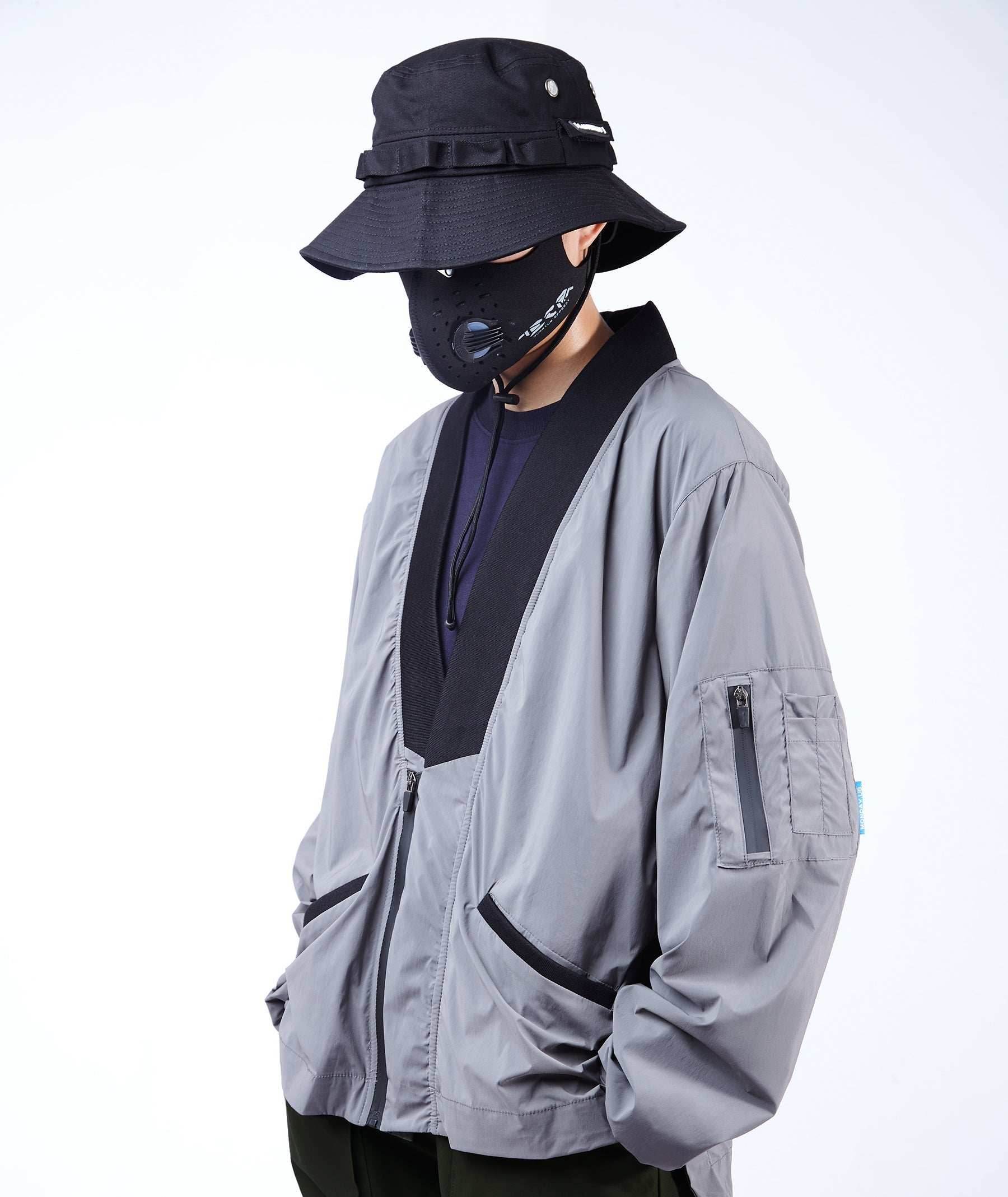 APT2809 Grey Kimono Shirt - Grey / S