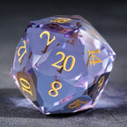 Bear Dice DND Multi-Sided Engraved Glass Gemstone Dice Set
