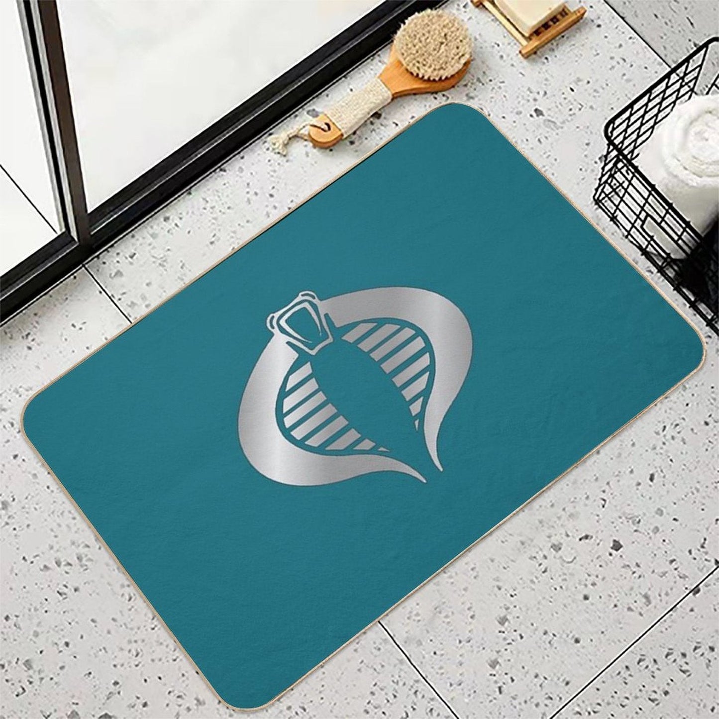 Gi Joe Cobra Copperhead Logo  Long-Lasting Bath Mat