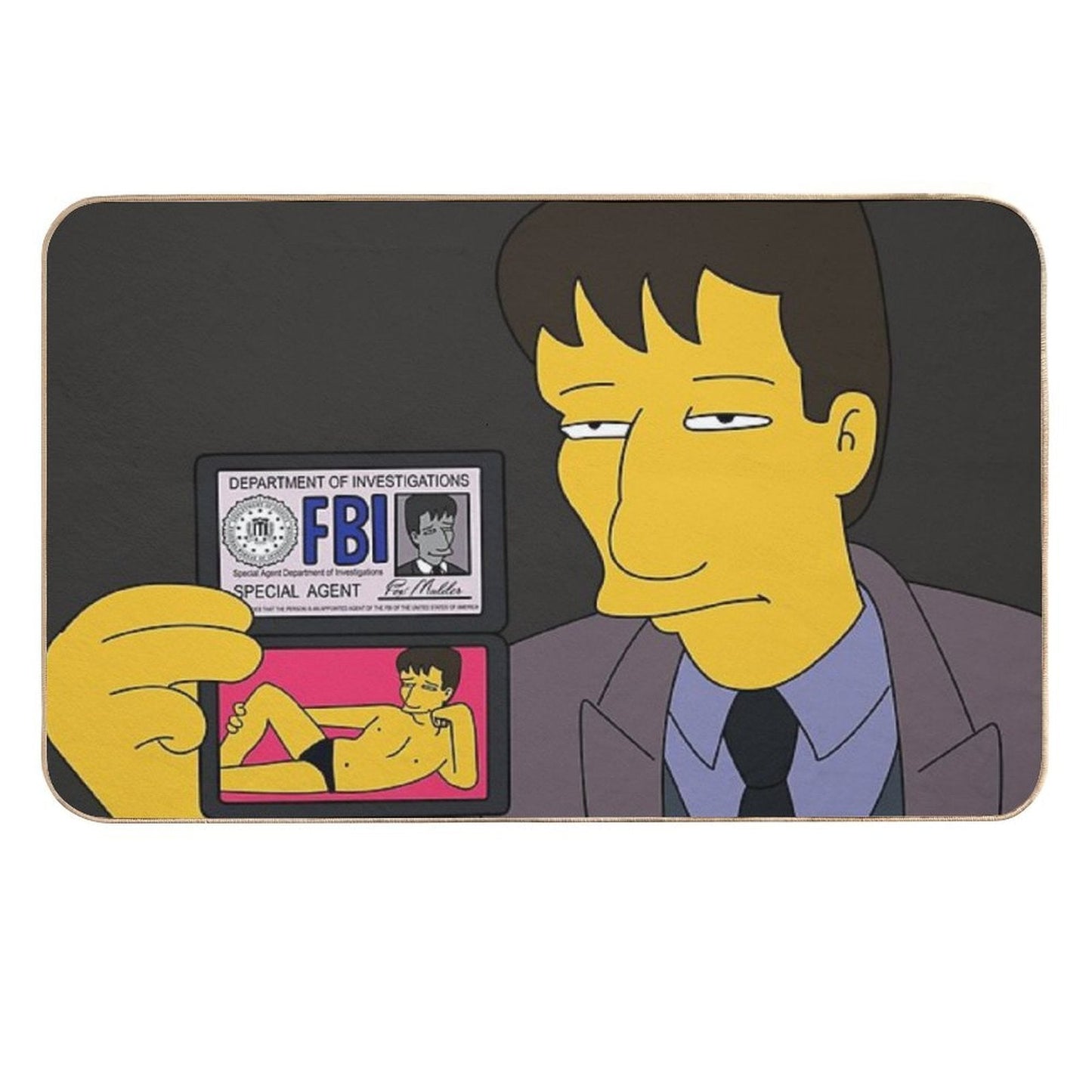 Agent Mulder FBI  Anti-Trip Bath Mat