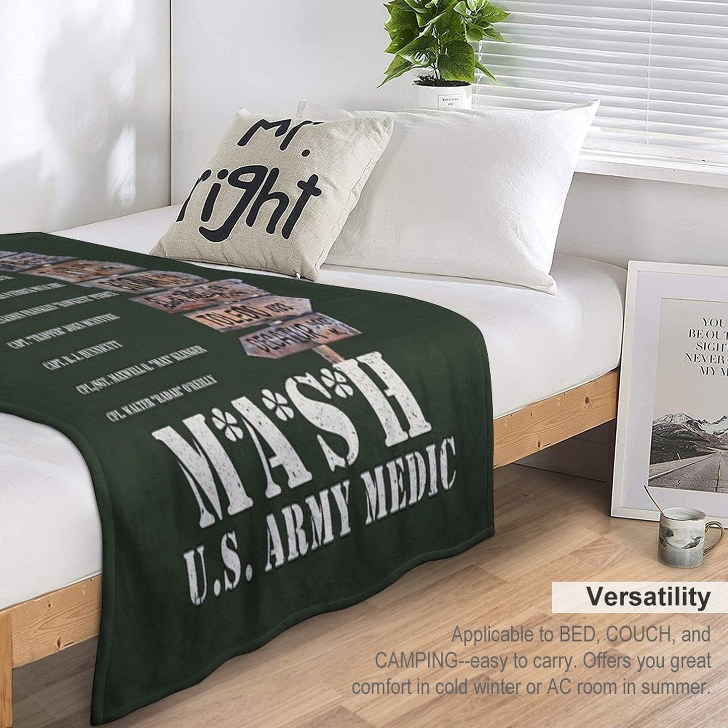 Mash TV Show Signpost Throw Blanket