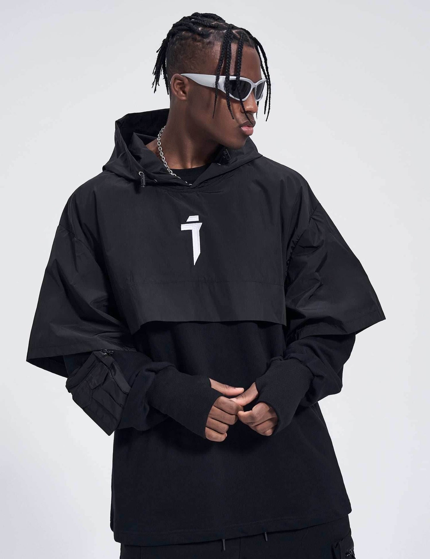 HiH18 I-Tech Layered Hoodie - Blue / M