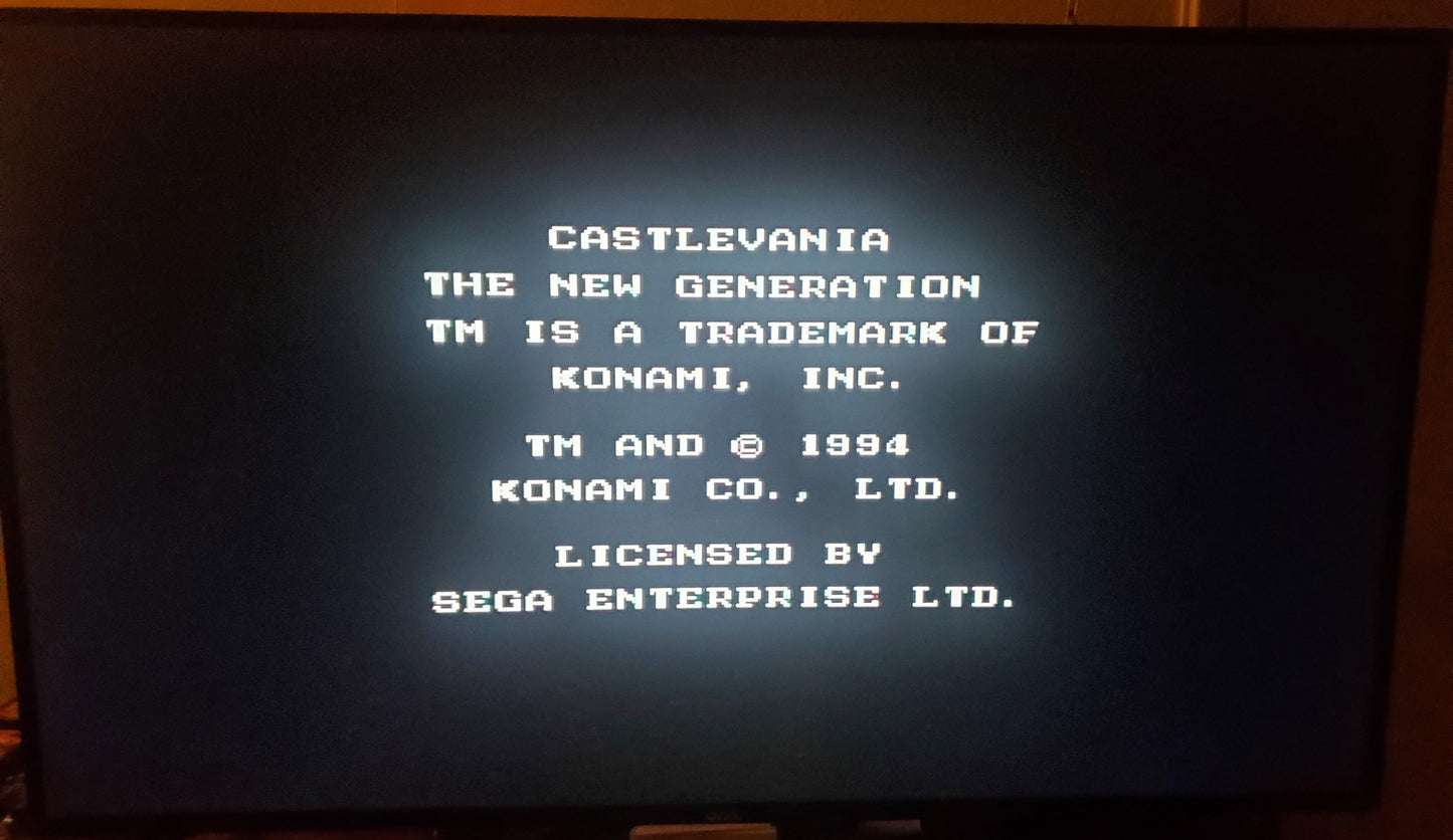 Castlevania The New Generation Sega Genesis Mega Drive Video Game