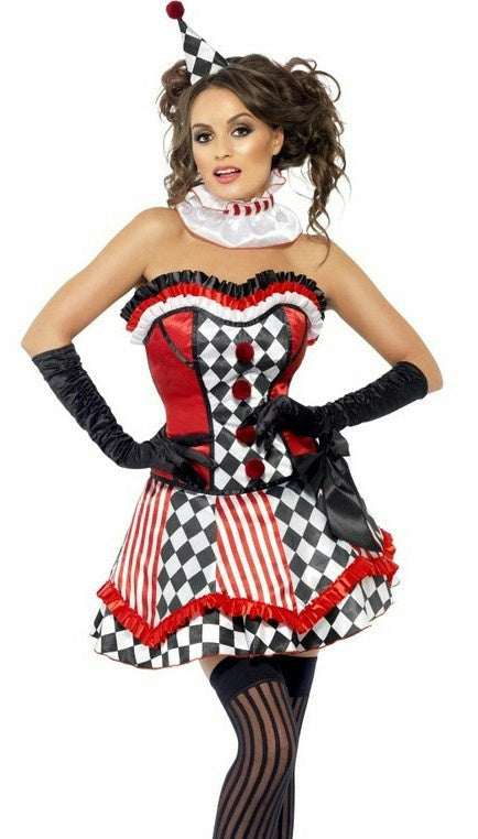 Fever Deluxe Clown Cutie Adult Costume Size Small
