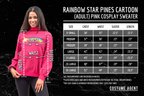 Rainbow Star Pink Pines Cartoon Sweater Halloween Costume Cosplay