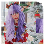 Cosplay Long Wave Red And Green Synthetic Wigs
