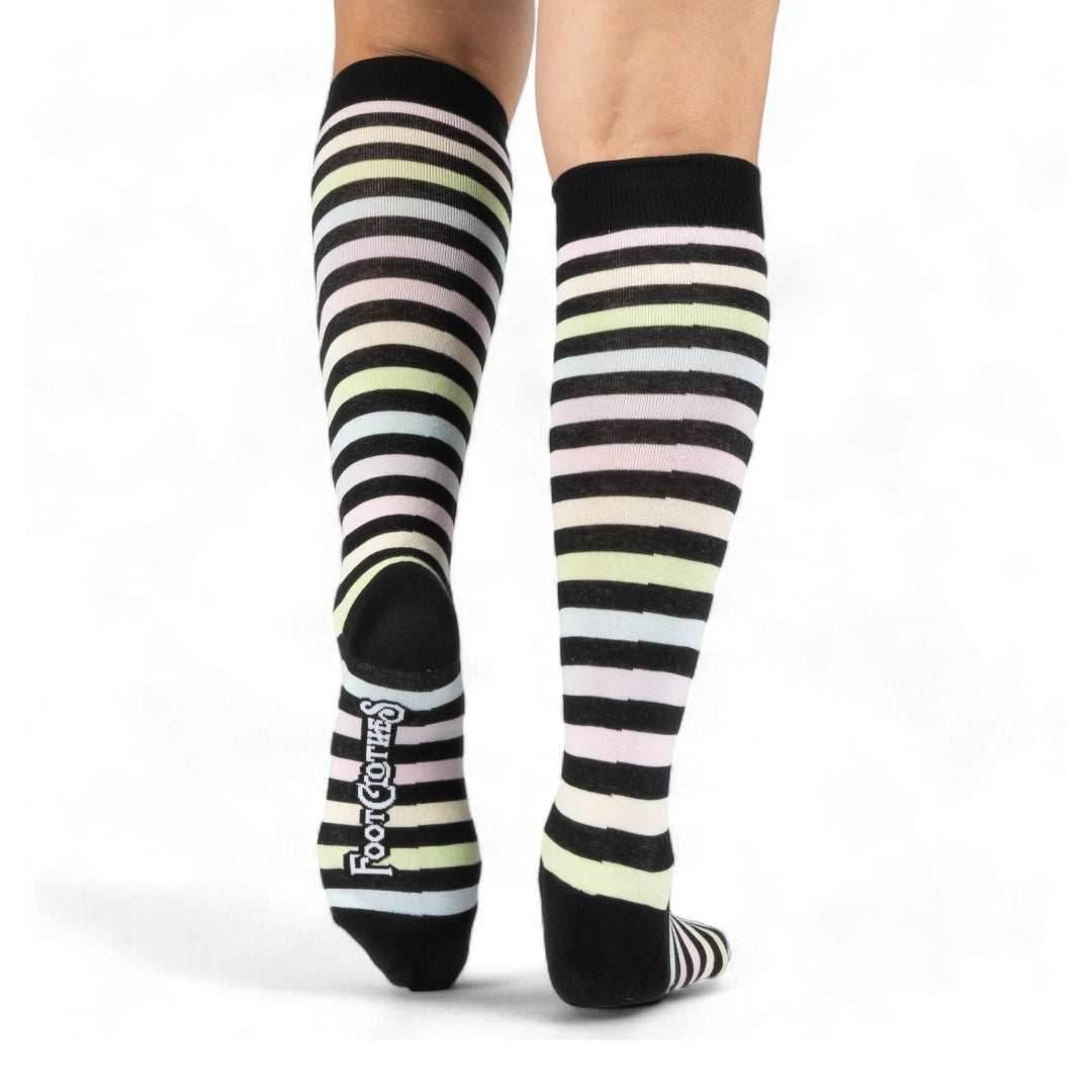 Pastel Rainbow Stripes Knee High Socks - 