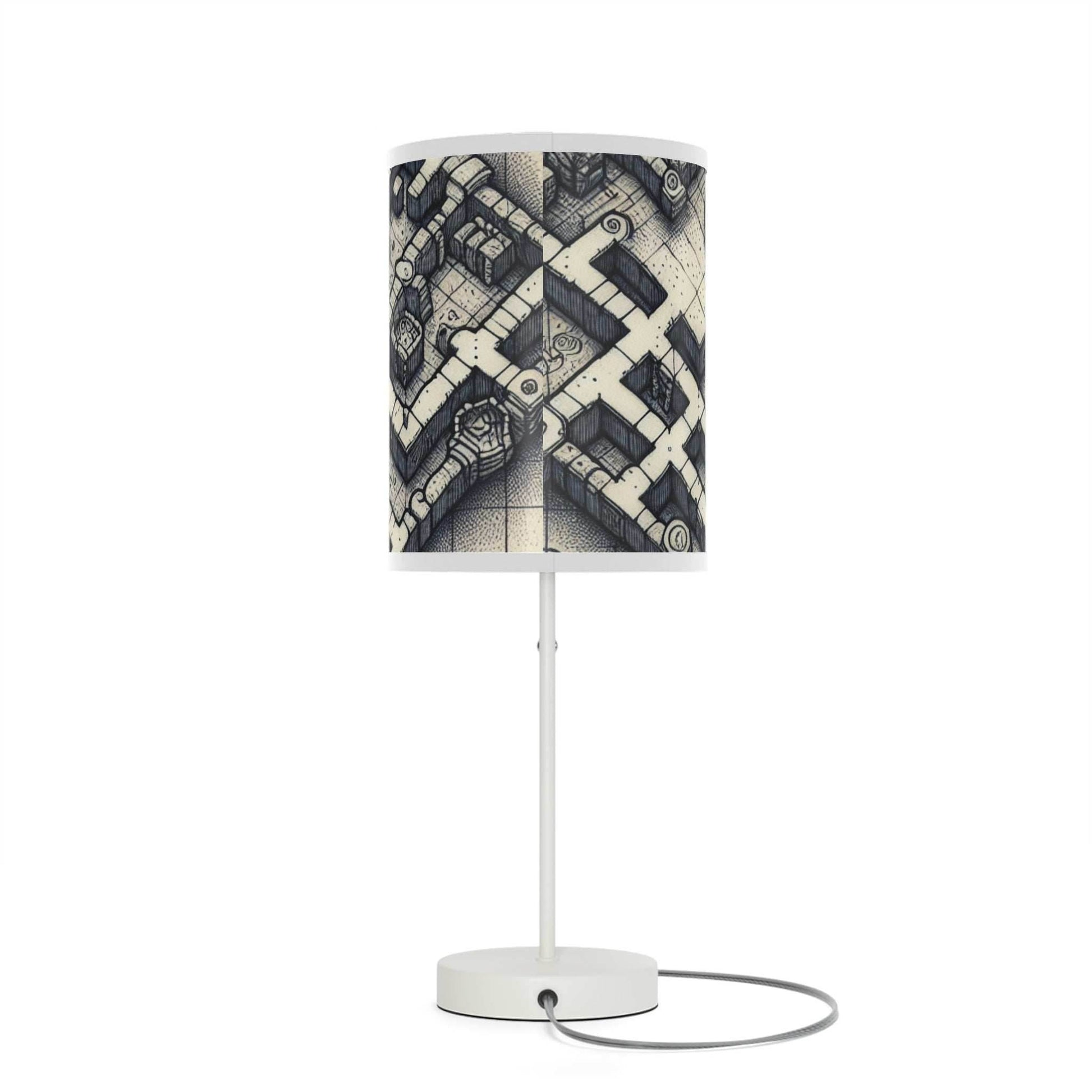 Dungeon map. Lamp on a Stand, US|CA plug - White / Silver / One size