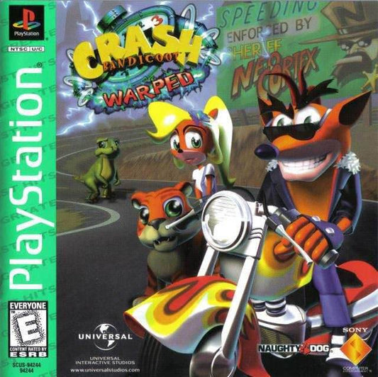Crash Bandicoot Warped (Greatest Hits) (Playstation) - Game Manual Only