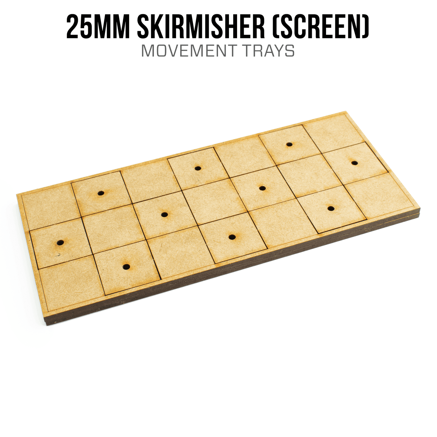 25mm Skirmisher (Screen) Movement Trays - 1 / 5 / Blank