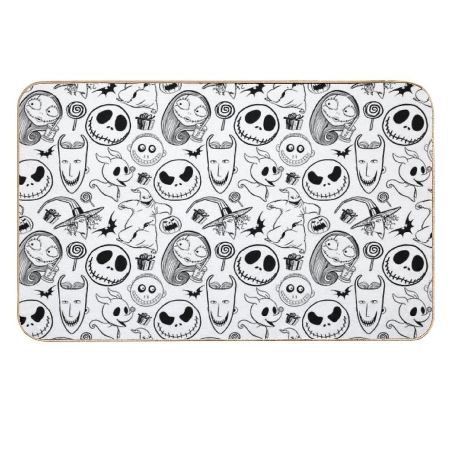 Nightmare before Christmas Pattern  Slip-Resistant Bath Mat