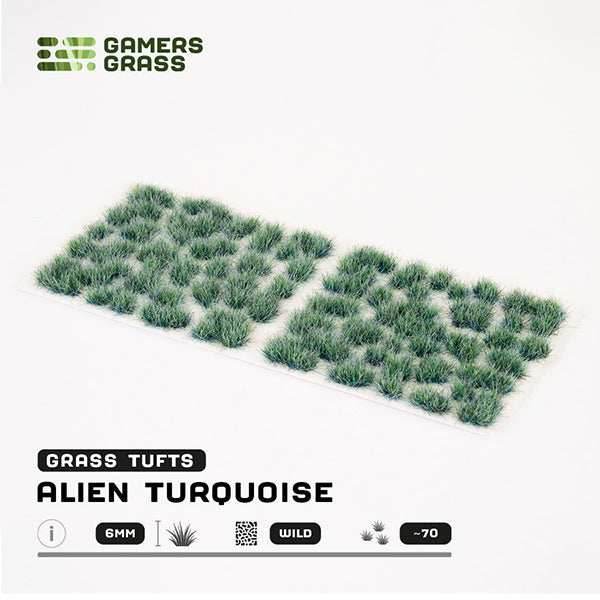 Gamers Grass Tufts: Alien Tufts- Turquoise 6mm- Wild - 
