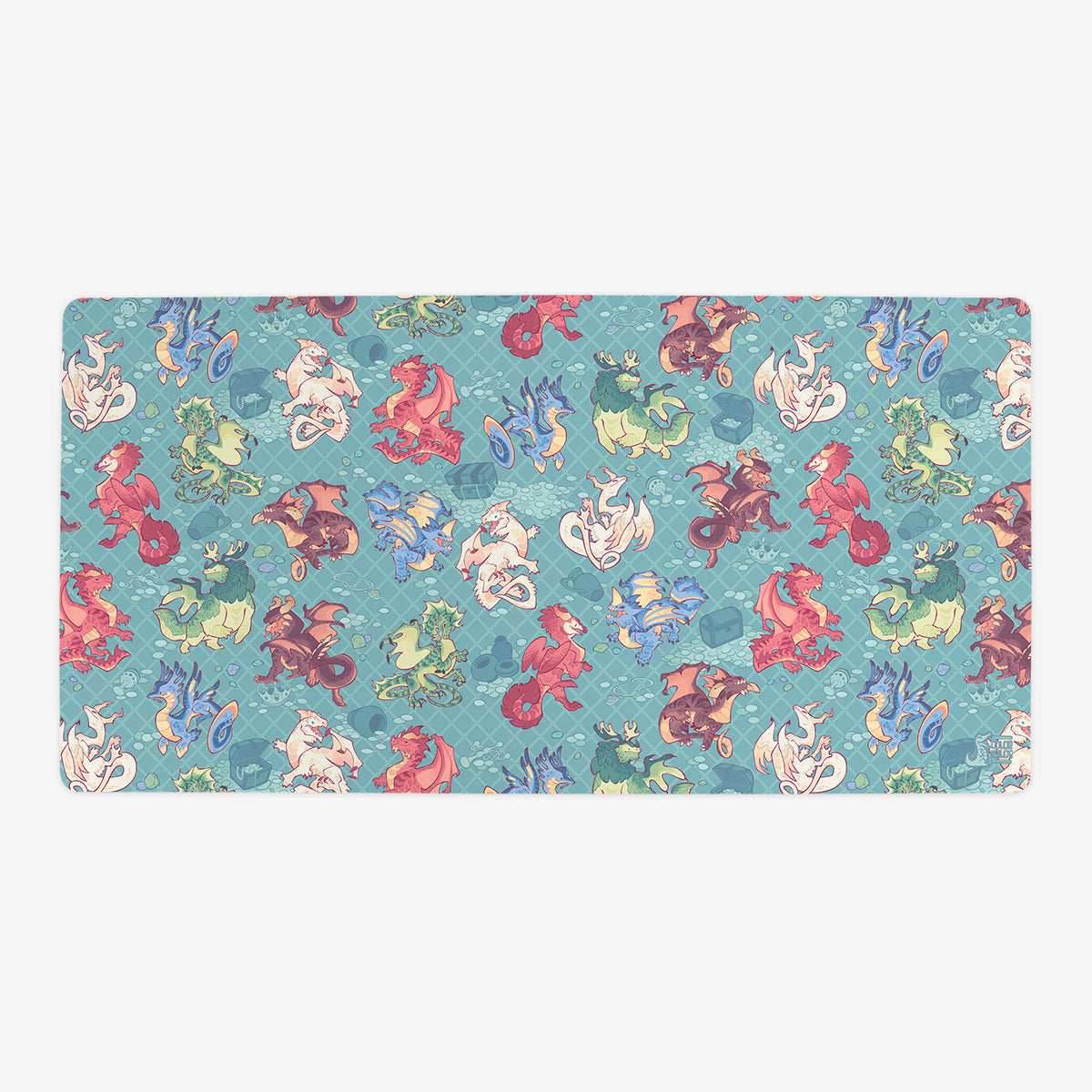 Chromatic Dragons Playmat - Oversized Playmat / Teal / Plain
