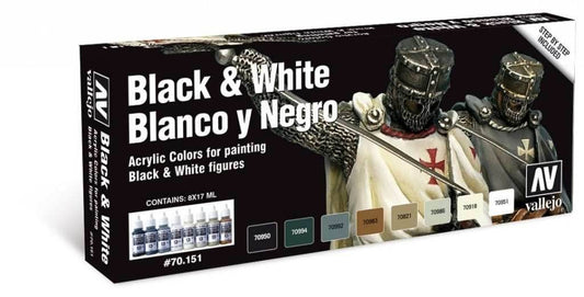 Model Color Set: Black and White (8) - 