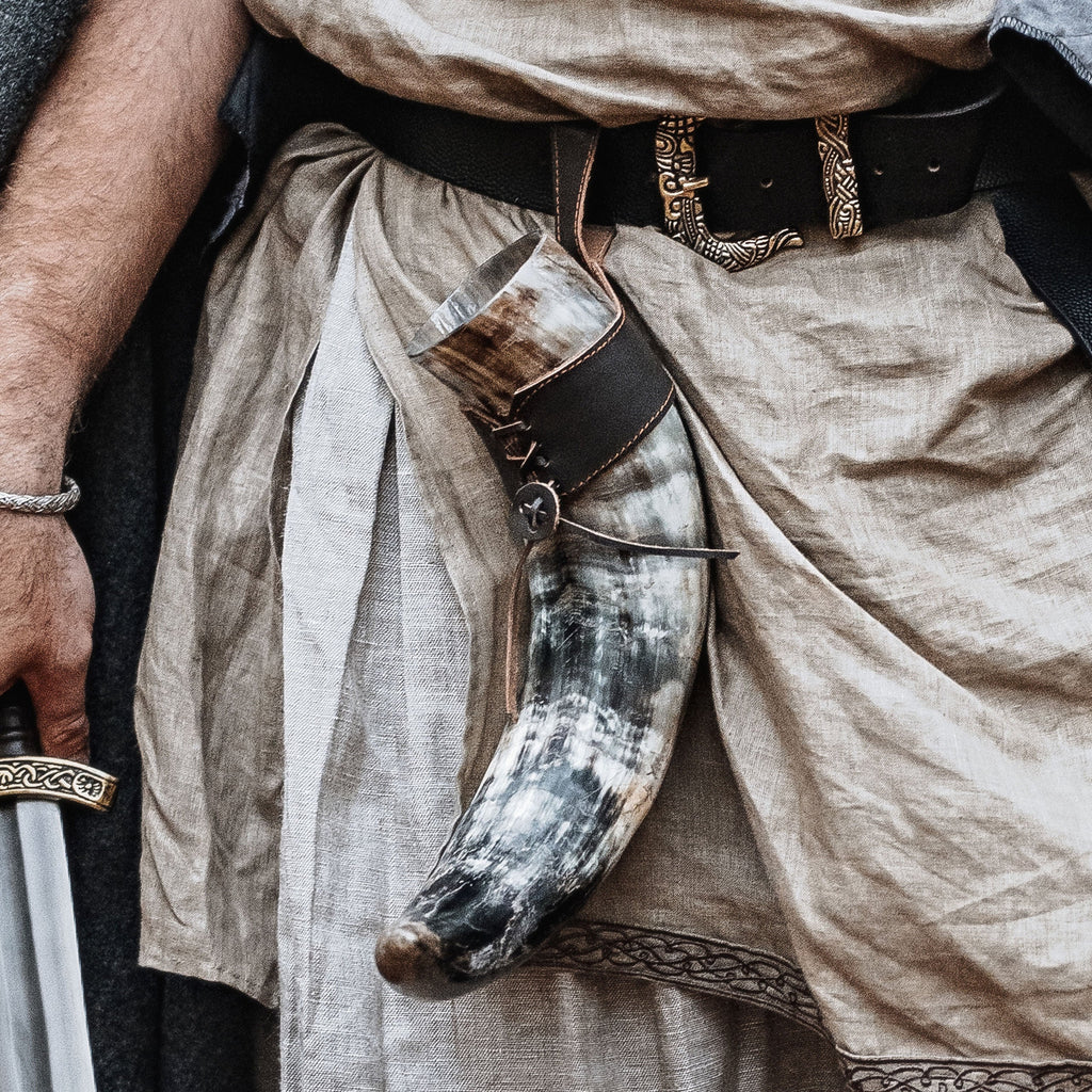 Viking Drinking Horn with Leather Holster – The Journeyman