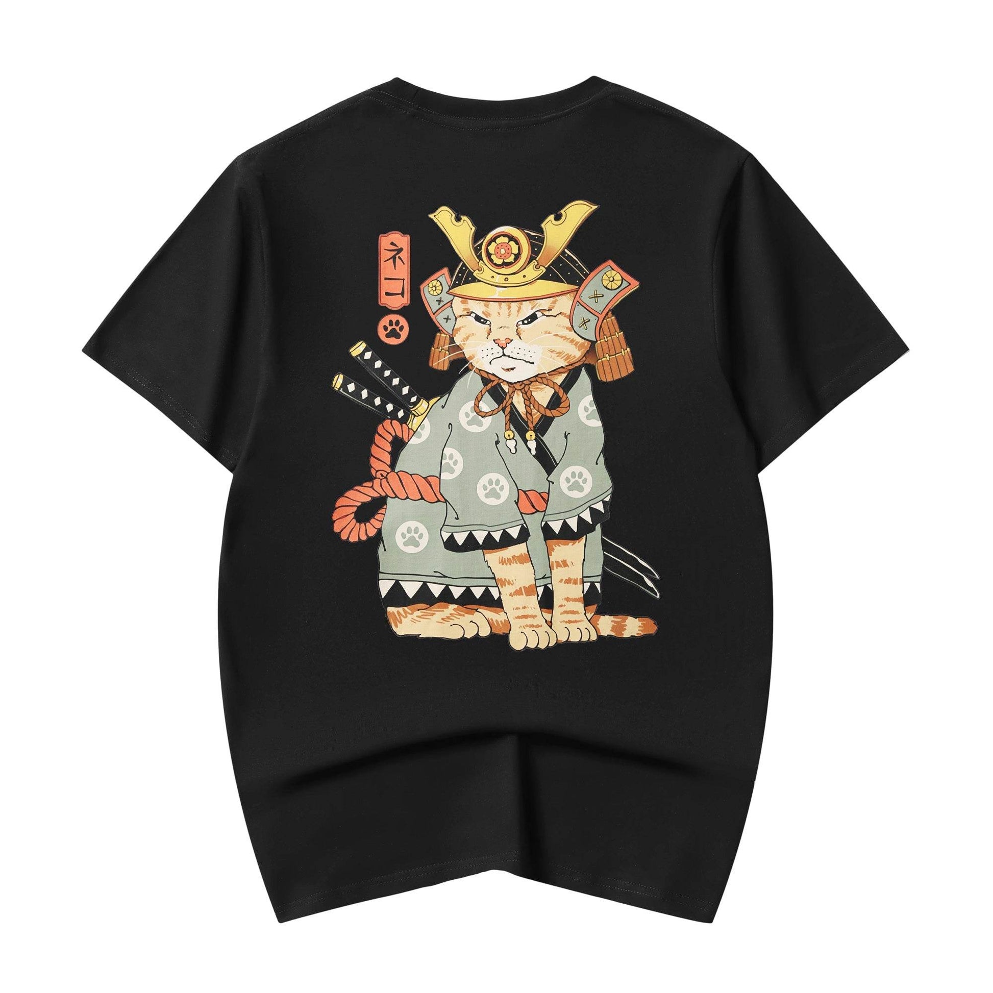YeT016 Kimono Cat Tee - Black / S