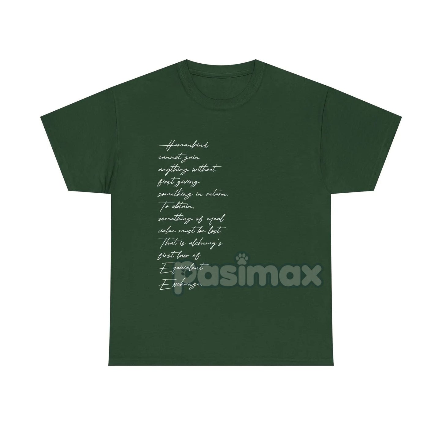 Edward Elric's "Equivalent Exchange" T-Shirt - Fullmetal Alchemist Brotherhood Apparel