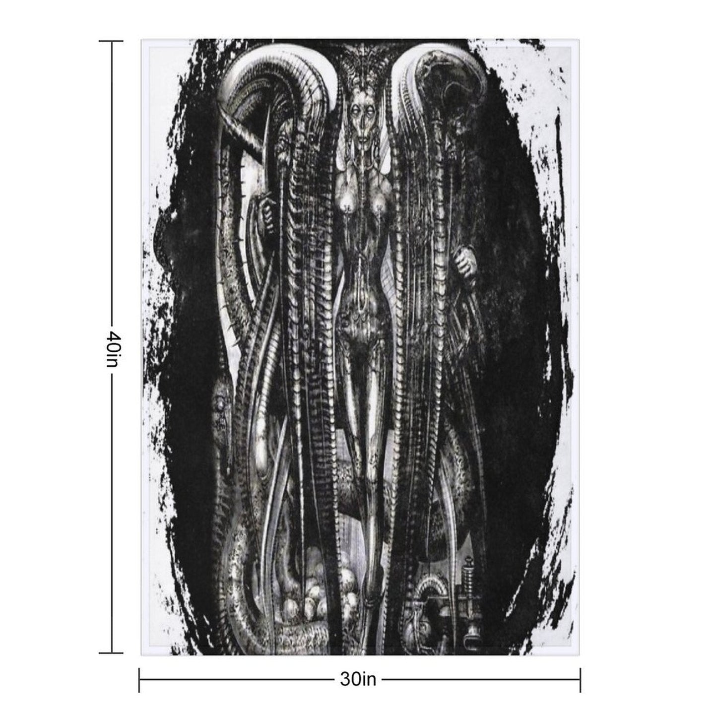 HR Giger Lilith Steampunk Throw Blanket