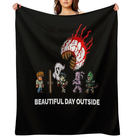 Mens Womens Terraria Game Halloween Throw Blanket