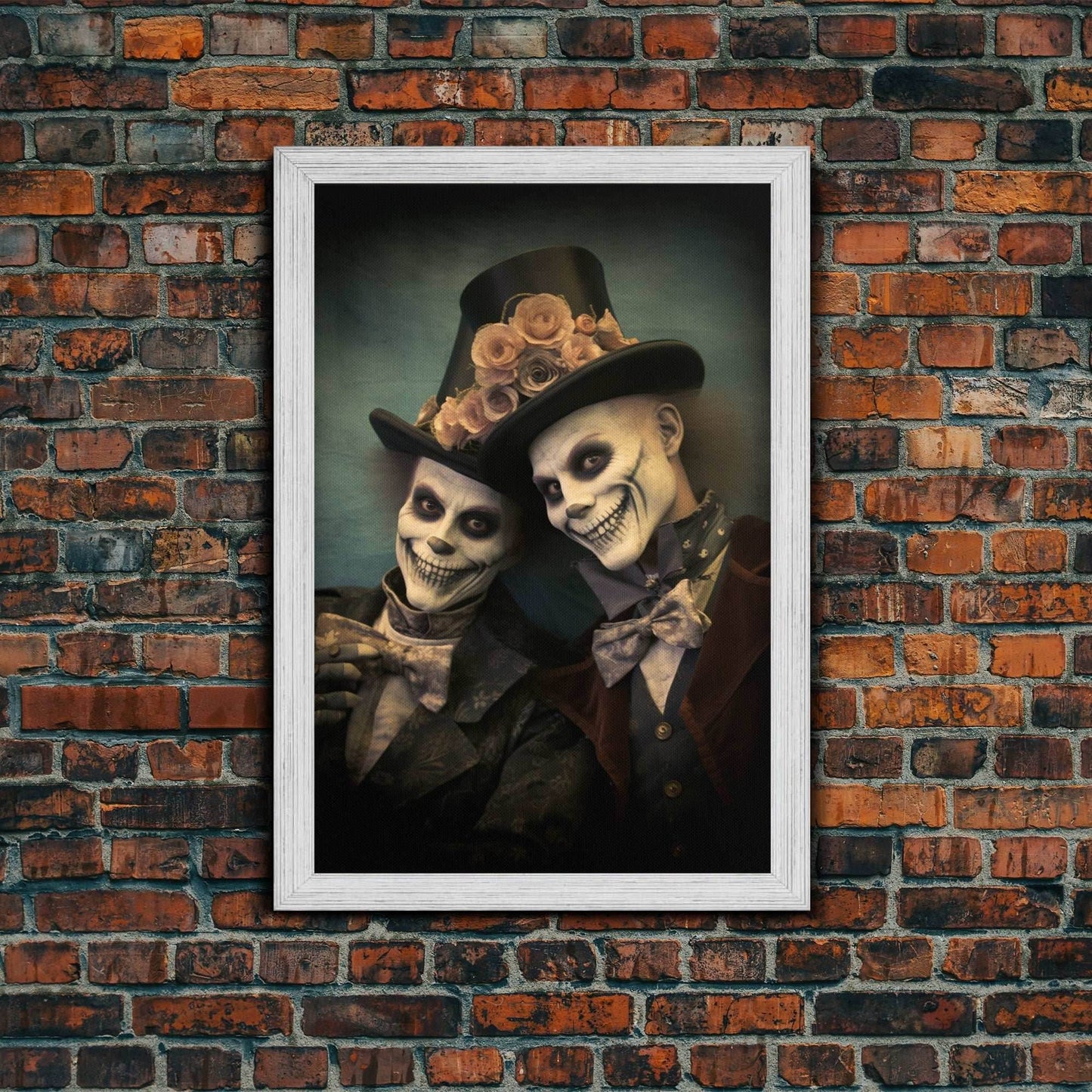 Dark Fantasy, Goth Wall Art, Gothic Wall Decor, Spooky Art, Creepy Wall Art, Canvas Print, Wall Art, Vertical Print, Home Decor, Room Decor - 8x12 Inches / Gold Frame