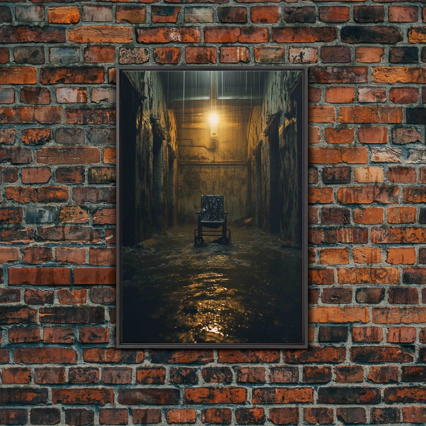 Creepy Wall Decor, Spooky Room Decor, Canvas Print, Wall Hanging, Portrait Art, Halloween Wall Decor, Dark Fantasy, Dark Wall Art - 8x12 Inches / Black Frame