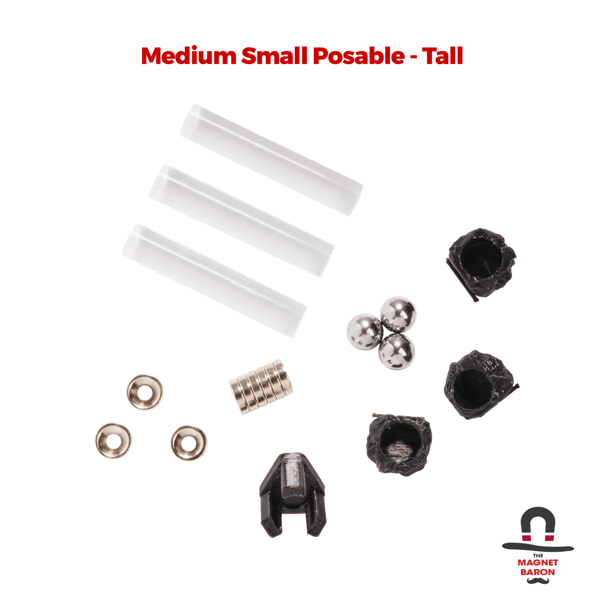 3 Sets Medium Small Posable Magnetic Flight Stands
