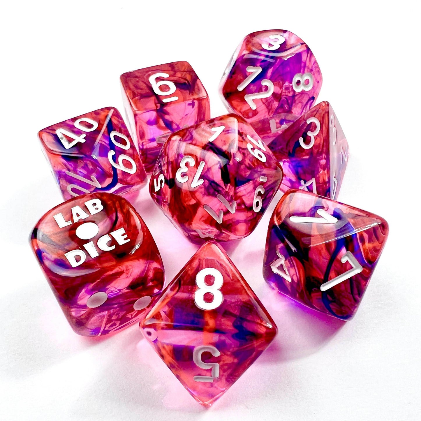 Nebula®Polyhedral Black Light Special/white 7-Die Set (with bonus die) - 