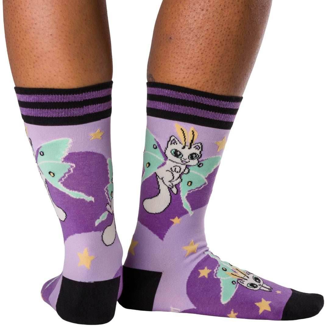 Kitty Moths Crew Socks - 