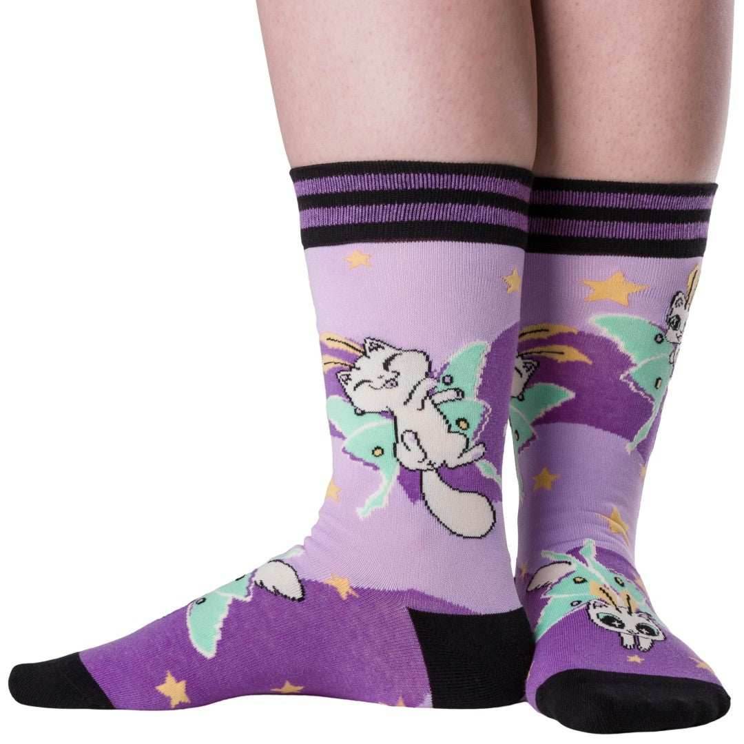 Kitty Moths Crew Socks - 