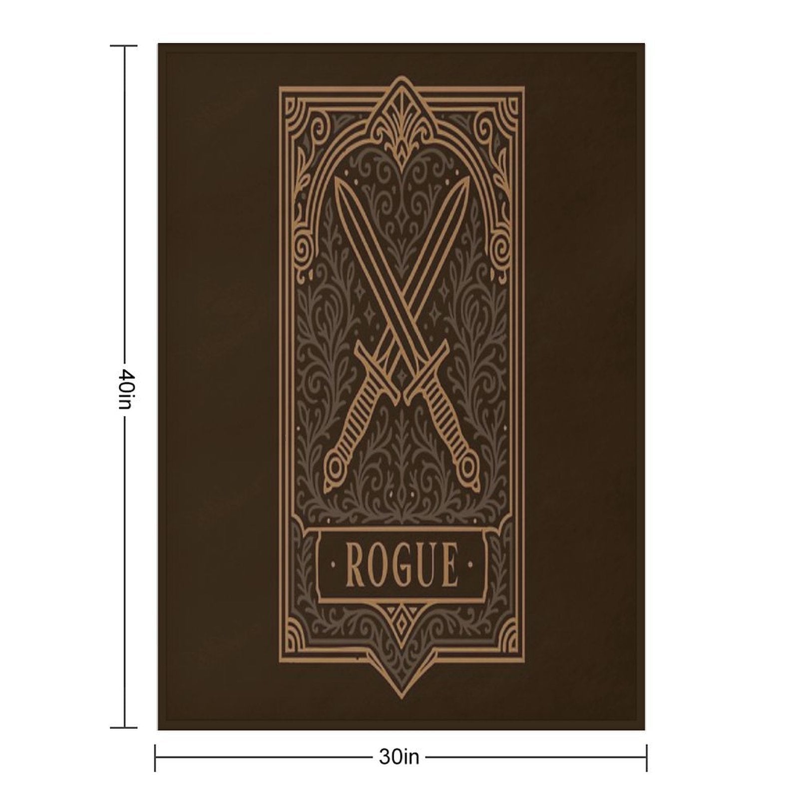 Rogue Emblem Tabletop TTRPG Character Classes Throw Blanket