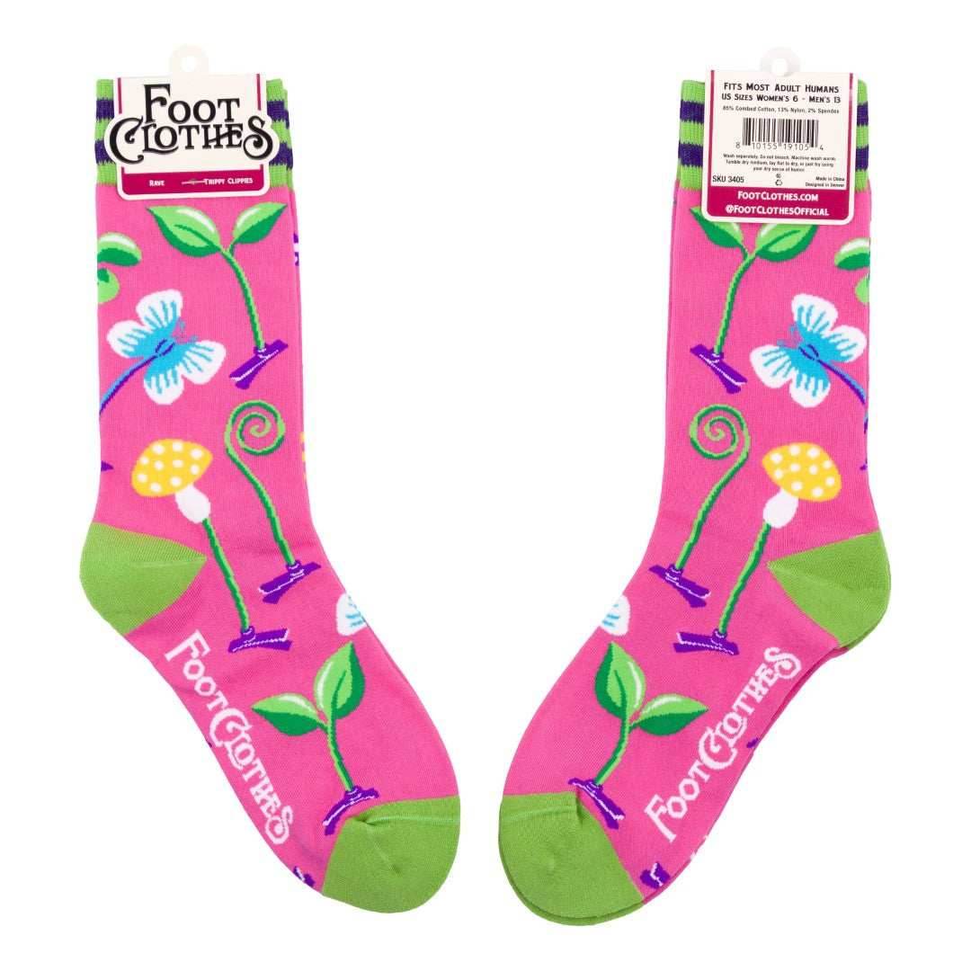 Trippy Clippies Crew Socks - 