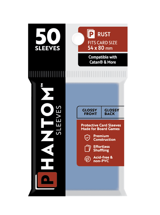 Phantom Sleeves: Rust Size (54mm x 80mm) 50 ct - Glossy Front / Glossy Back