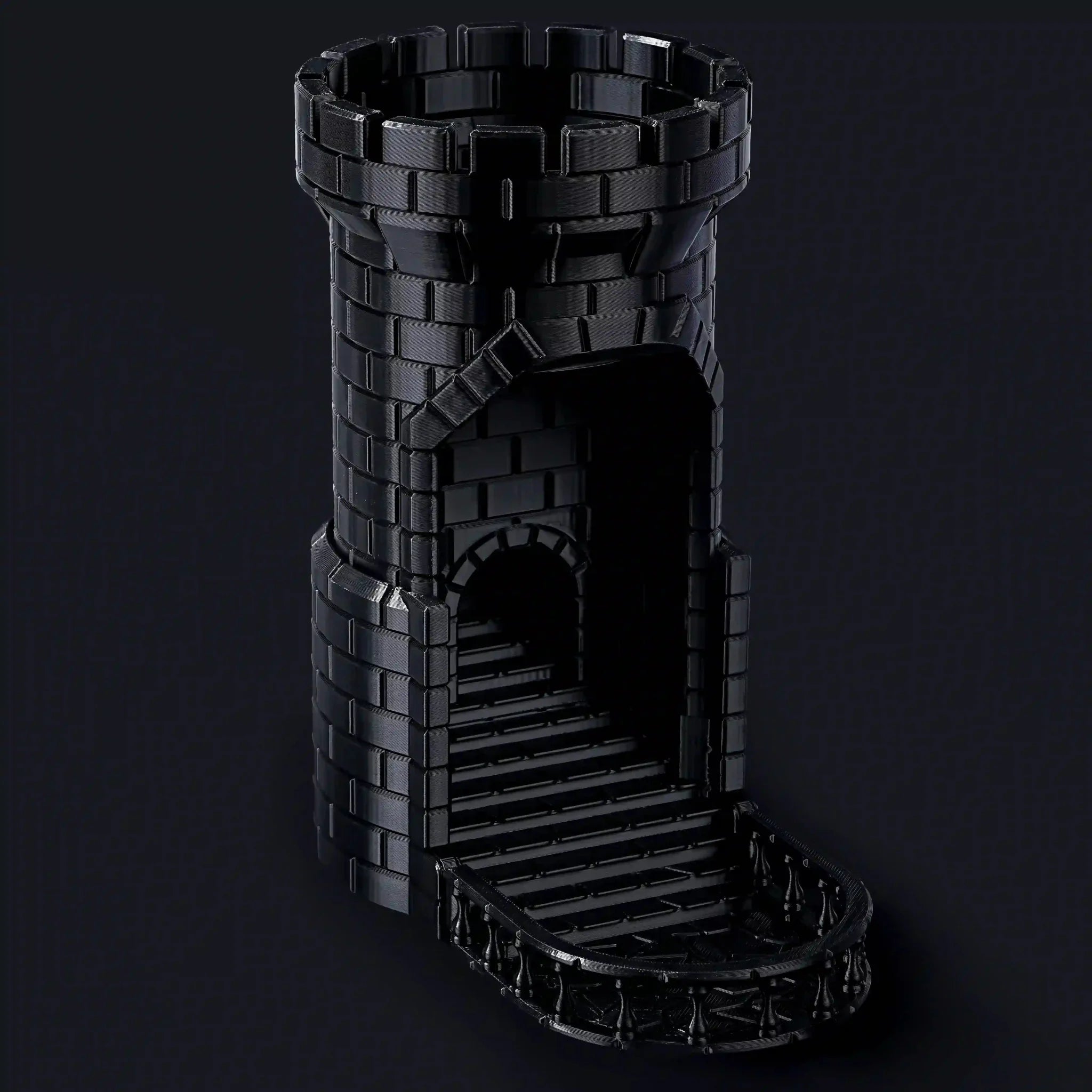 3D printed medieval castle dice tower