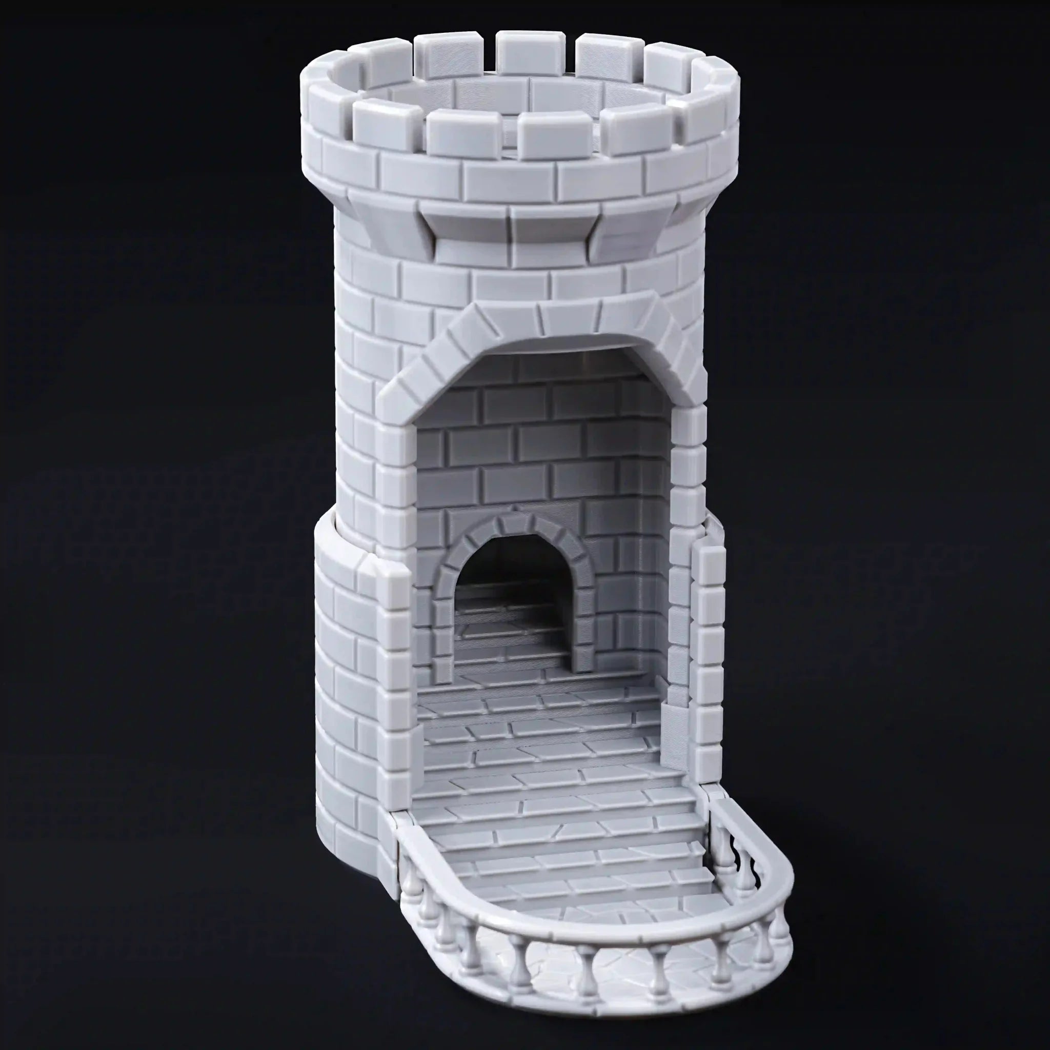 3D printed medieval castle dice tower