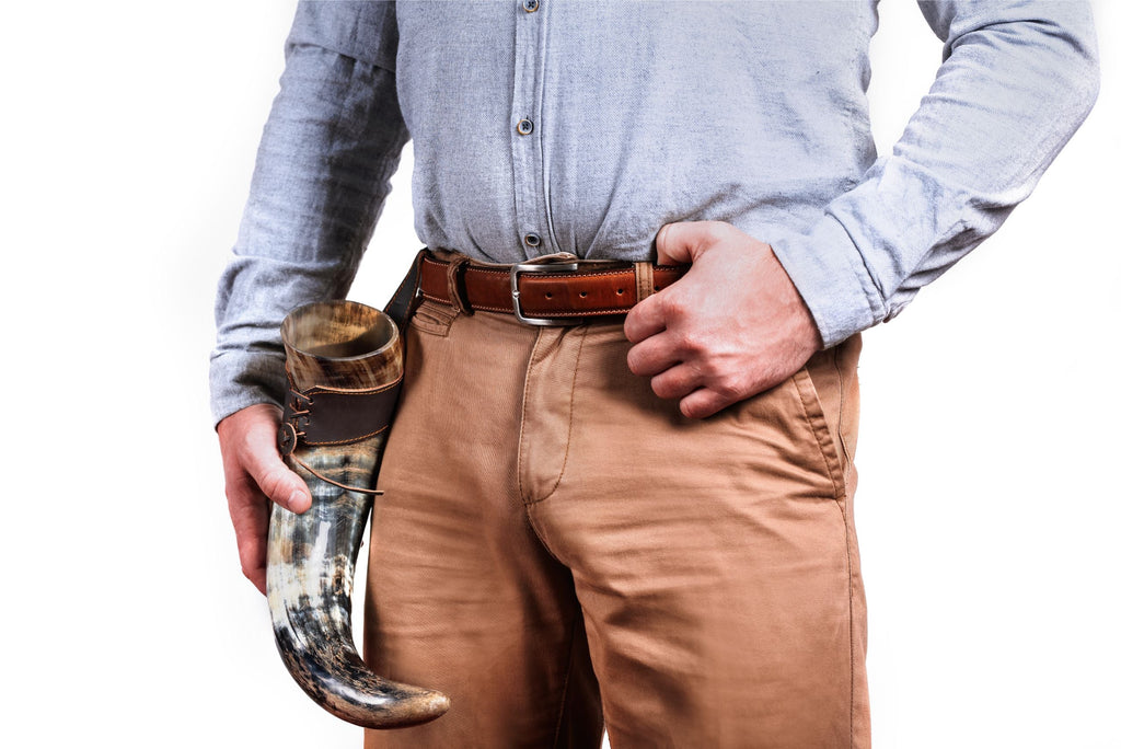 Viking Drinking Horn with Leather Holster – The Journeyman