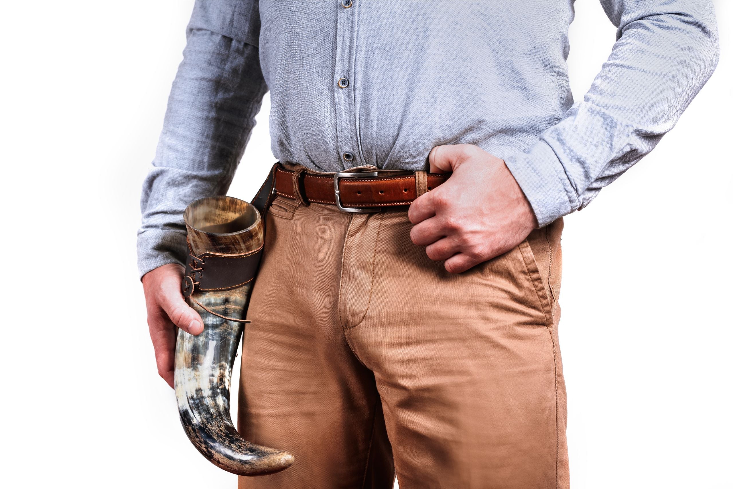 Viking Drinking Horn with Leather Holster – The Journeyman