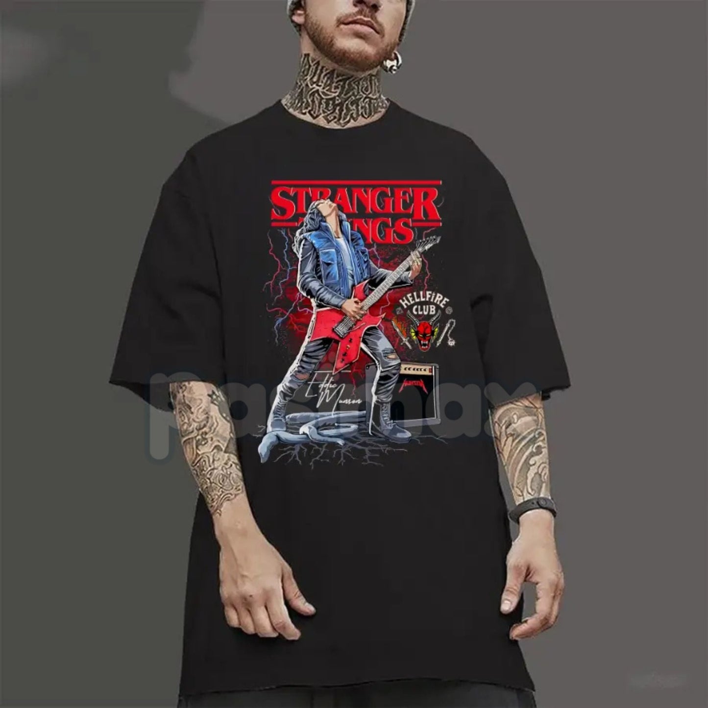 Eddie Munson Tribute T-Shirt - Stranger Things Hellfire Club Leader Tee, Vintage Metal Dungeons & Dragons Apparel, 80s Cult Hero Shirt