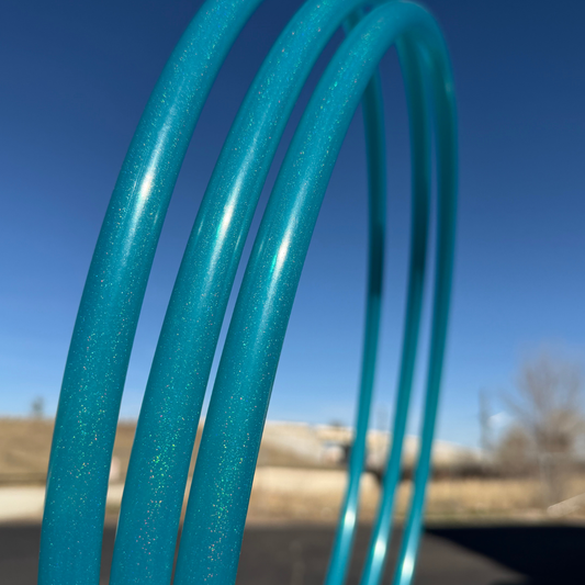 Teal Stardust (5/8) Polypro Hula Hoop