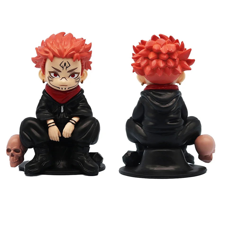 3 PCS Chibi Figurine Set Sukuna and Gojo Anime Figurines, Jujutsu Kaisen JJK Cute Figures 12-14 cm