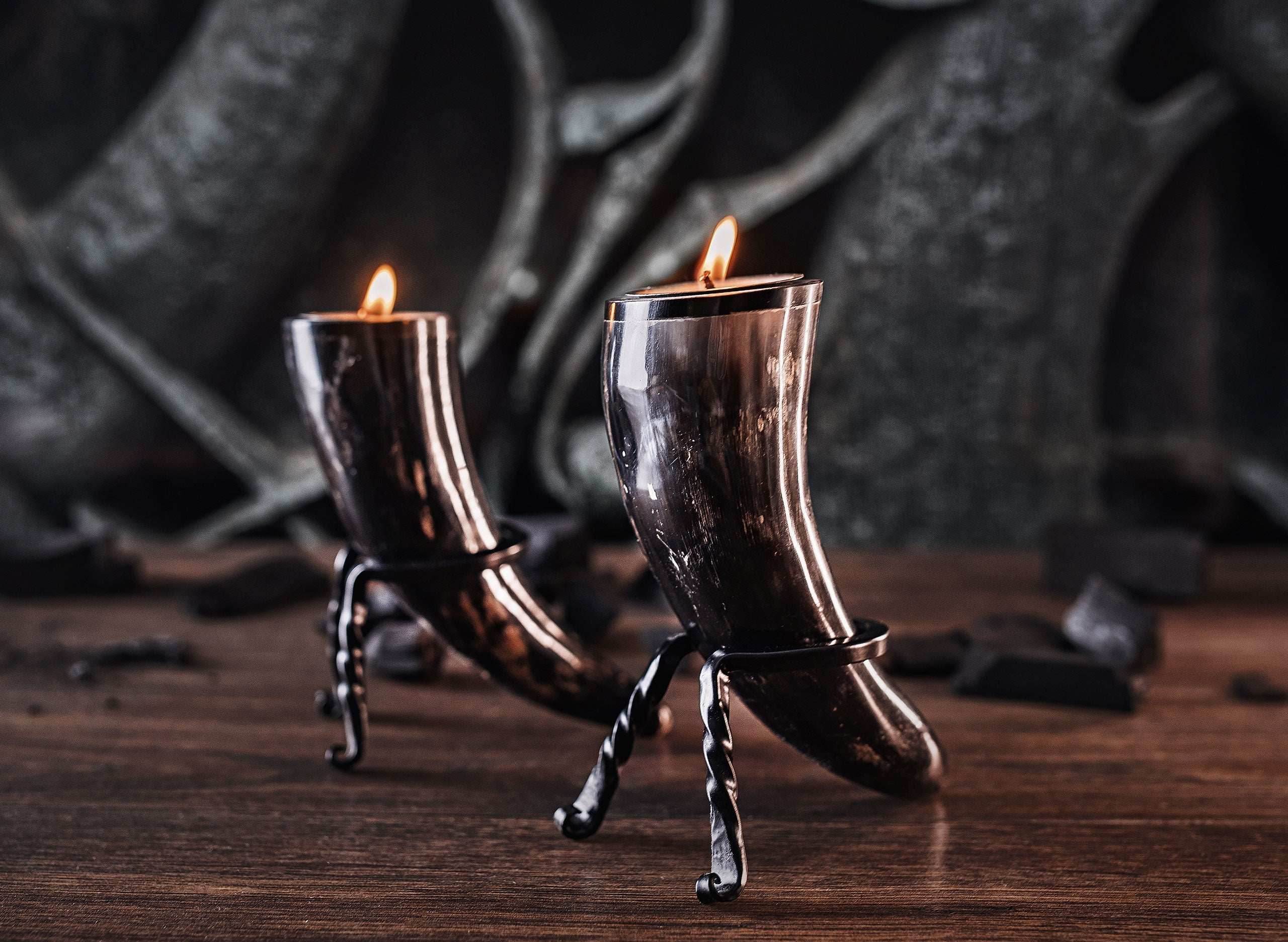 Tealight Candle Horn Set - 
